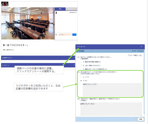 アンケート機能イメージ